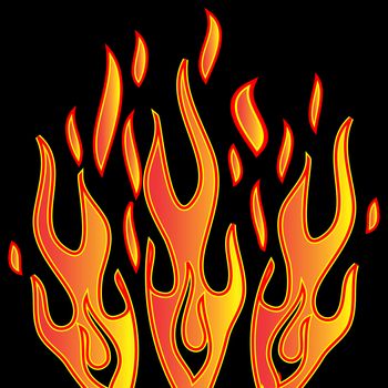 Abstract Vecrtor trick flames background, card, icon