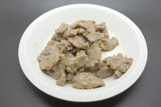 Stir fried pork with garlic and pepper
