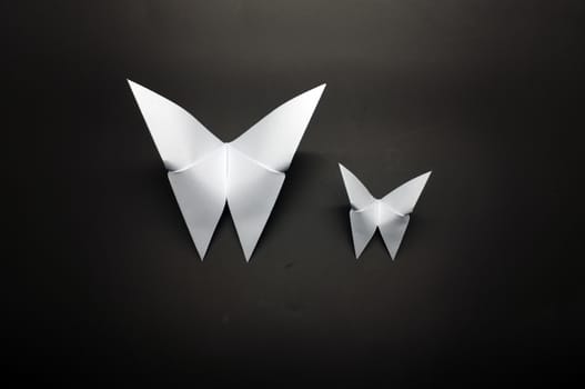 White origami butterfly paper