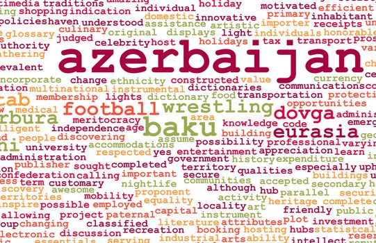 Azerbaijan as a Country Abstract Art Concept