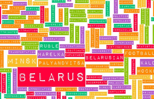 Belarus as a Country Abstract Art Concept