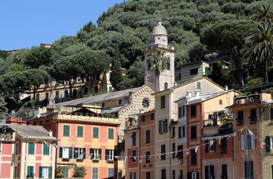 Famous Portofino village on Ligurian coast, Italy
