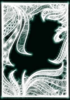 zentangle black frame vector