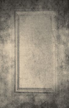 Textured empty vintage frame in grey.