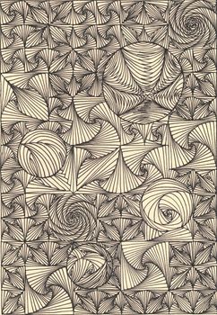 zentangle hand drawn on pzper