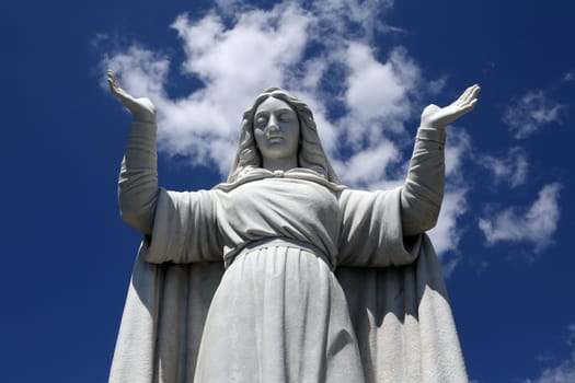 Italy. Liguria. Santa Margherita town. Sacred Margarita's statue