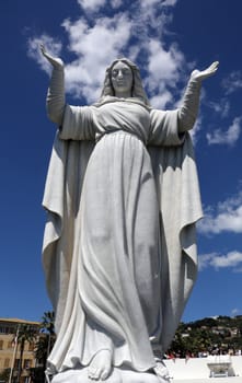 Italy. Liguria. Santa Margherita town. Sacred Margarita's statue