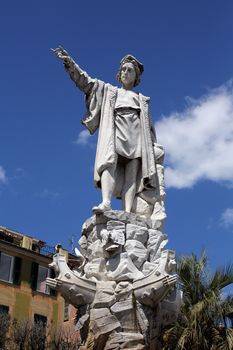 Monument to Christopher Columbus (by Odoardo Tabacchi, 1892), Santa Margherita Ligure, Liguria, Italy