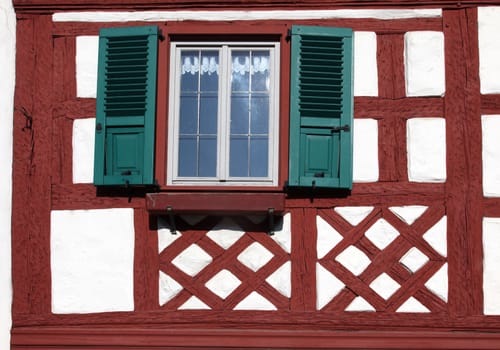 Traditional Half-Timbered Houses in Munsterschwarzach, Germany