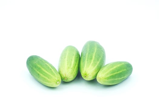 green cucumber on isolate white background