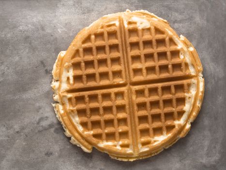 close up of rustic plain waffle