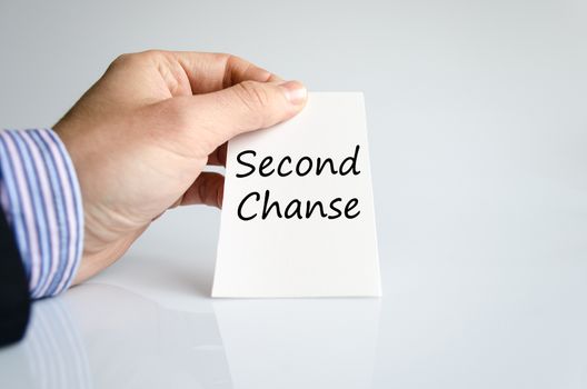 Second chanse text concept isolated over white background