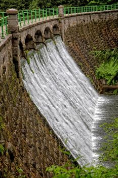 Dam on the river in Poland