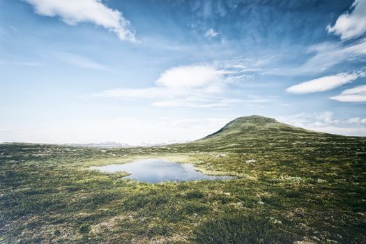 Landscape in Lapland, northern Sweden