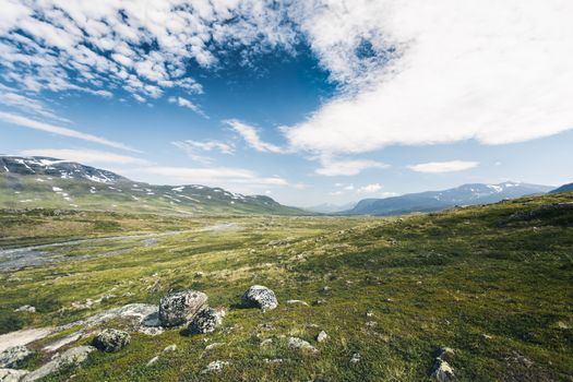 Landscape in Lapland, northern Sweden