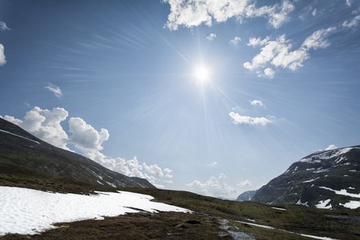 Landscape in Lapland, northern Sweden