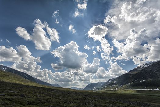 Landscape in Lapland, northern Sweden