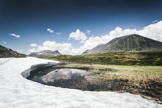 Landscape in Lapland, northern Sweden