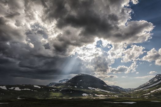 Landscape in Lapland, northern Sweden