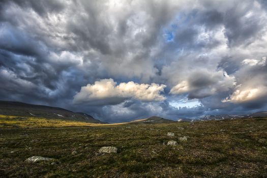 Landscape in Lapland, northern Sweden