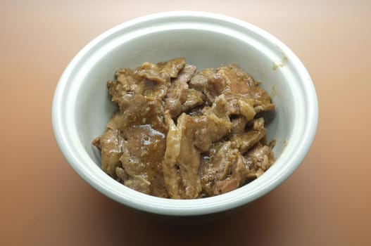 Stir fried pork with garlic and pepper