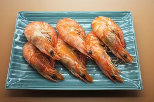 Cooked, boiled, steamed shrimp, prawn