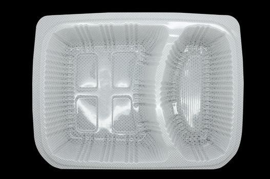 Empty plastic tray