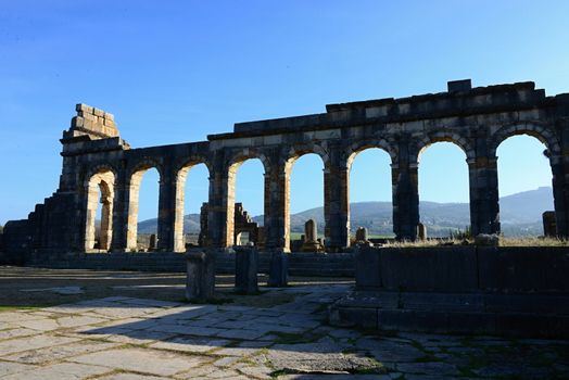 Volubilis - ruins of historical city from age of roman empire