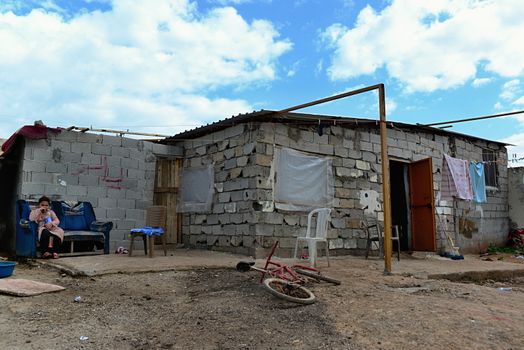 portrait of refugees living homeless in Turkey. 2.4.2015 Reyhanli, Turkey