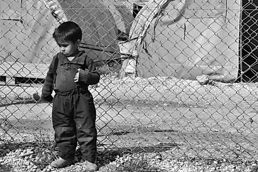 Syrian people in refugee camp in Suruc. These people are refugees from Kobane and escaped because of Islamic state attack. 30.3.2015, Suruc, Turkey