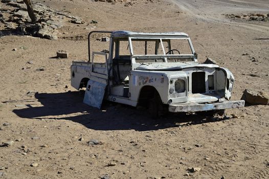 nice vintage offroad car in Morocco near Mhamid