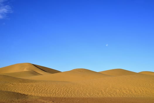 sand Sahara desert in Morocco near Mhamid