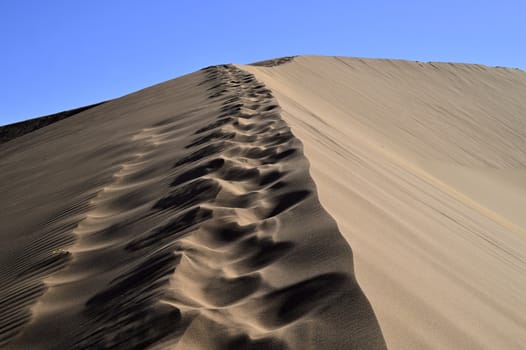 sand Sahara desert in Morocco near Mhamid