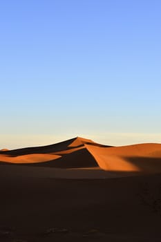sand Sahara desert in Morocco near Mhamid