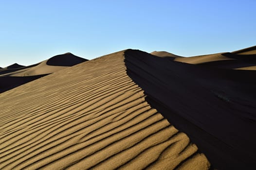sand Sahara desert in Morocco near Mhamid