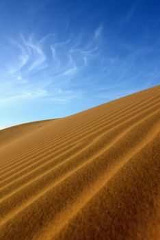 sand Sahara desert in Morocco near Mhamid