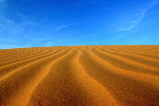 sand Sahara desert in Morocco near Mhamid