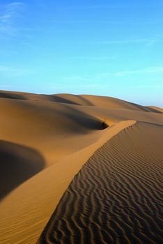 sand Sahara desert in Morocco near Mhamid
