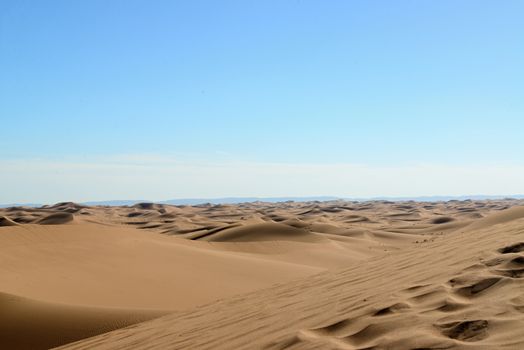 sand Sahara desert in Morocco near Mhamid