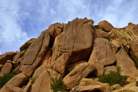 rocks in Tafroute in Atlas mountains in Morocco
