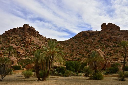 rocks in Tafroute in Atlas mountains in Morocco
