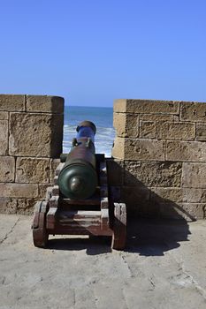 cannon in Essaouira in Morocoo close to Atlantic