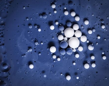 abstract background colorful blue balls in oil