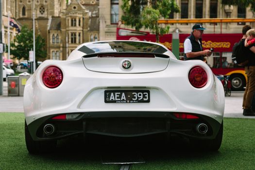 MELBOURNE/AUSTRALIA - JANUARY 31: Car enthusists display their cars at the Car Club Showcase, Federation Square, Melbourne held on the 31st January 2016. Held on the last Sunday of every month it was the Alfa Romeo Owner's Club's turn to show off some of the best examples of marques classic and modern models.