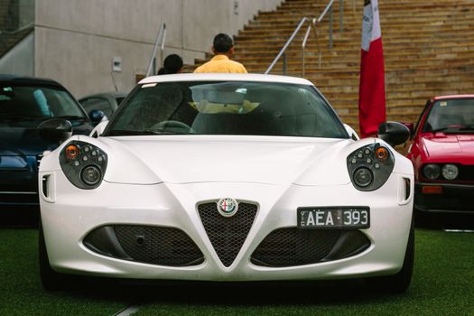 MELBOURNE/AUSTRALIA - JANUARY 31: Car enthusists display their cars at the Car Club Showcase, Federation Square, Melbourne held on the 31st January 2016. Held on the last Sunday of every month it was the Alfa Romeo Owner's Club's turn to show off some of the best examples of marques classic and modern models.