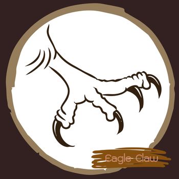 freehand sketch illustration of eagle claw, hawk bird doodle hand drawn