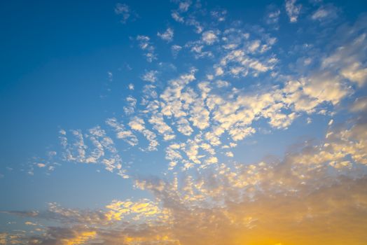 Beautiful Sunset or sunrise background with clouds