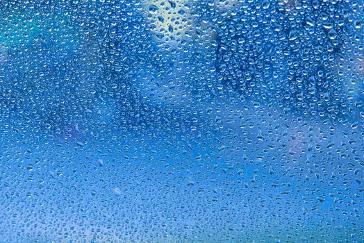 Blue water drops background texture