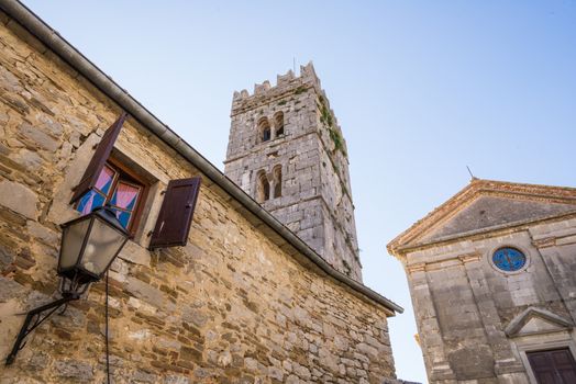 the stone buildings in the old town