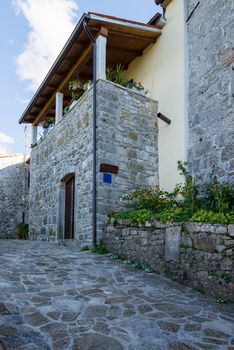 the stone buildings in the old town